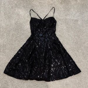 Honey and Rosie Black Sequin Dress